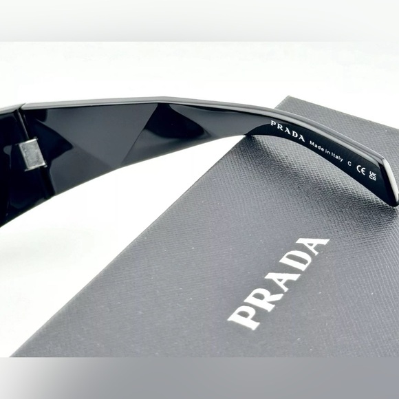 Prada Symbole Sunglasses SPRA14 Polished Black Frame and Gray Lenses UNISEX! New - Picture 11 of 16